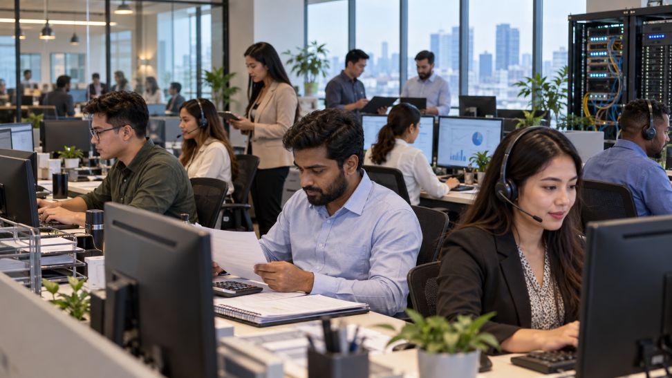 modern international outsourcing office